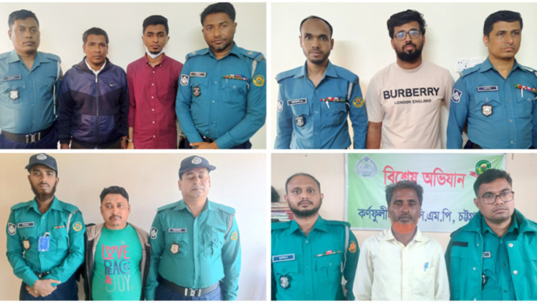 চট্টগ্রাম মহানগরীতে পুলিশের অভিযানে গ্রেফতার ৩৪