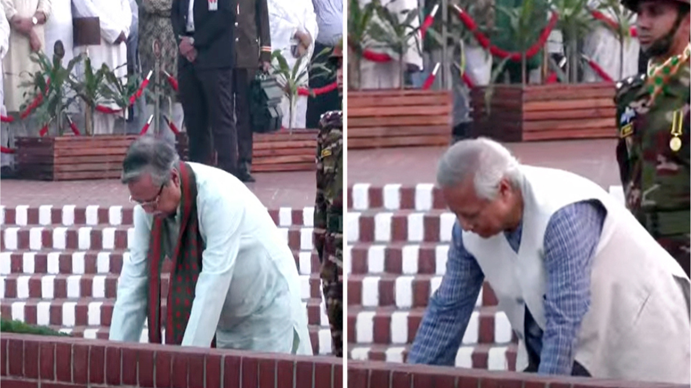 President and Chief Adviser Pay Tribute at National Martyrs’ Memorial on Independence Day
